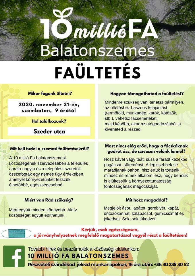 10milliofa 10 millió fa Balatonszemes - faültetés