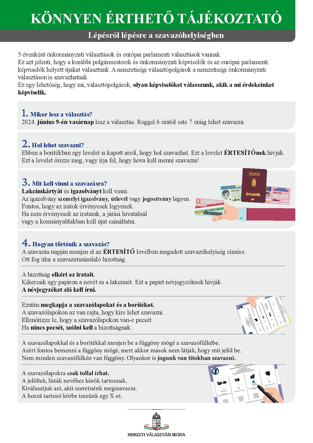 NVI konnyitett tajekoztato page 001 Választási tudnivalók