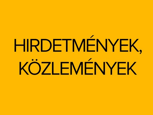 hirdetmeny Közlemény