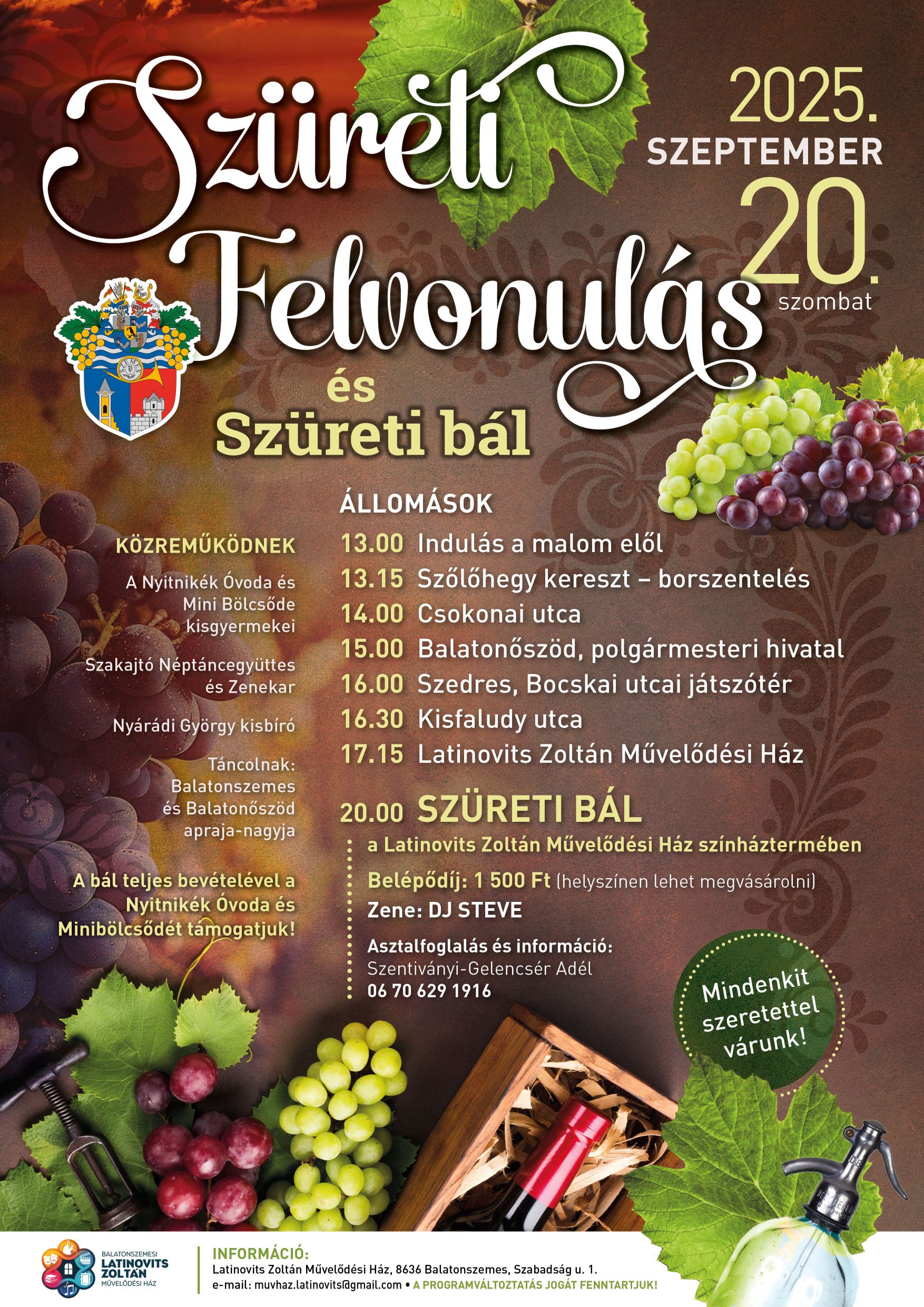 plakat szureti felvonulas 1 Szüreti felvonulás és mulatság