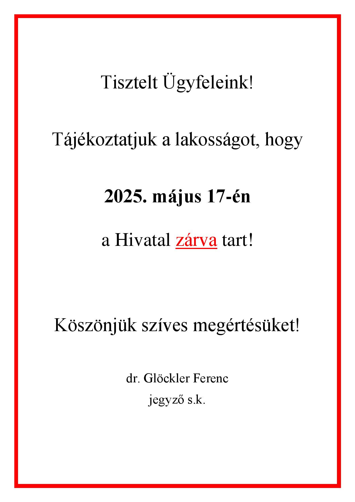 hivatalzarva page 001 Lakossági tájékoztató - Hivatal