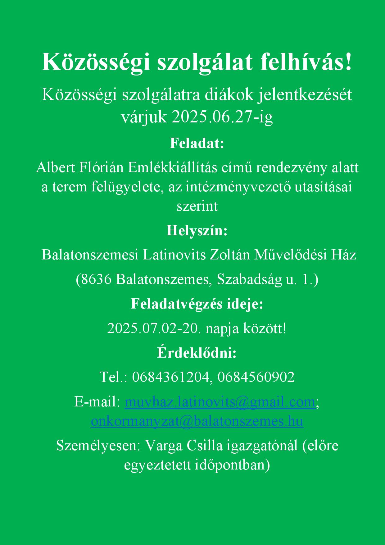 Kozossegi szolgalat felhivas page 001 Felhívás - Közösségi szolgálatra