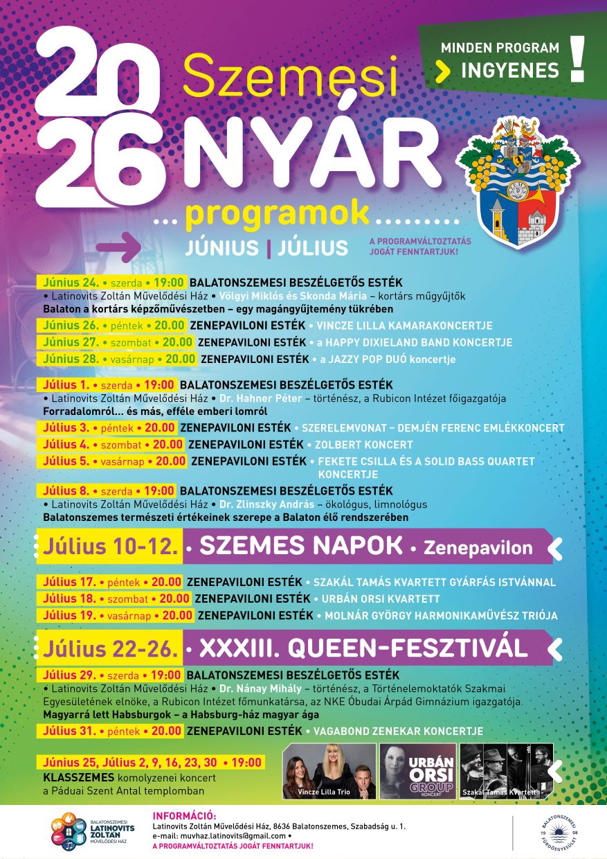 plakat szemesi nyar 2026 Szemesi Nyár 2026