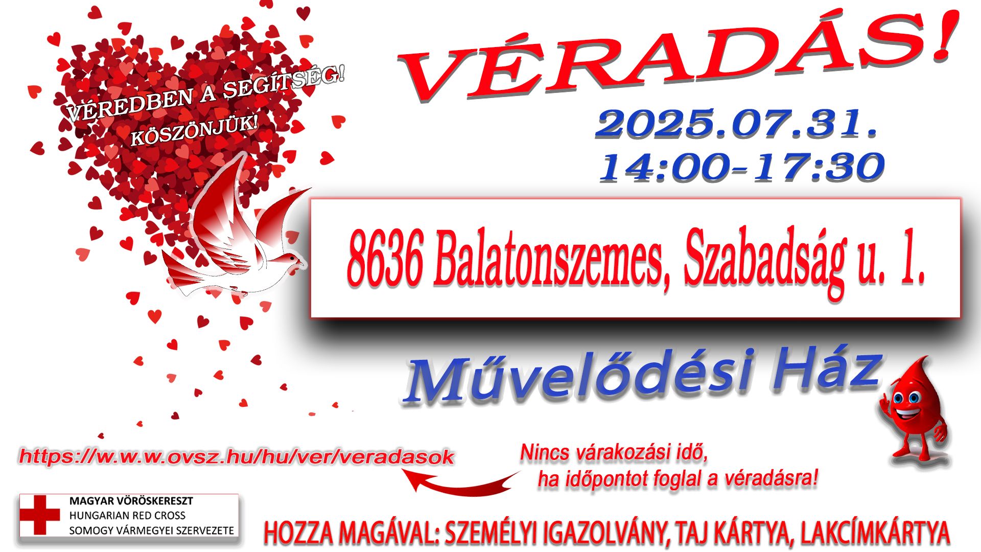 0731 Balatonszemes online Véradás