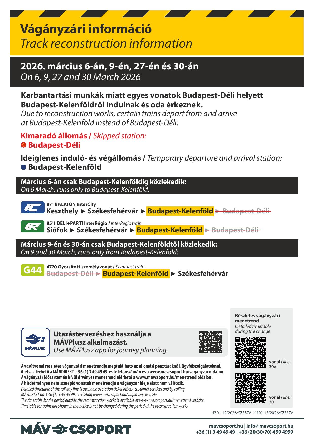 Menetrendi információ (MÁV) Balatonszemes hivatalos honlapja Hirdetmeny 30 Budapest Deli Budapest Kelenfold 0306 0330 page 001 Menetrendi információ (MÁV)