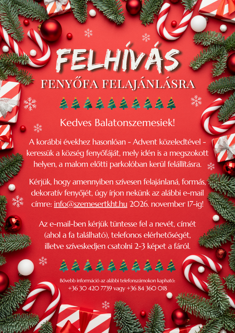 Felhivas karacsonyfa felajanlas 2026 Felhívás - Fenyőfa