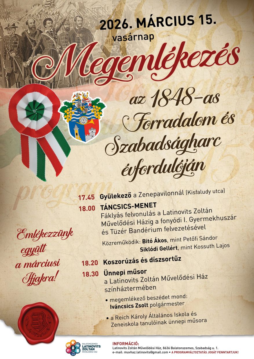 plakat marcius 15 Megemlékezés - március 15
